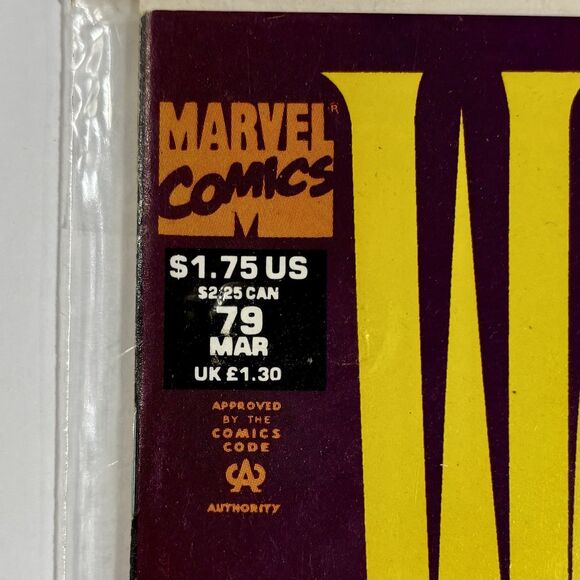 Wolverine Marvel Comics Book #79 March 1994 NM Modern Age - Picture 2 of 3